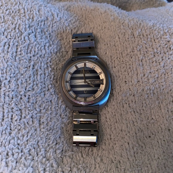 1974 BULOVA Accurton Vintage Day Date Retro Mens Stainless Steel Watch - Picture 12 of 14